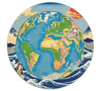 The Earth 1.000 Piezas, Puzzle, Adultos Aliviar Estrés, Planet Rompecabezas Circular, Juegos Intelectuales, Juguetes Creativos, Desafío Creativo Único (67.5x67.5cm)
