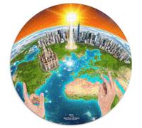 The Earth 1.000 Piezas, Puzzle, Adultos Aliviar Estrés, Planet Rompecabezas Redondo, Juegos Intelectuales, Juguetes Creativos, Regalos Niños (67.5x67.5cm)