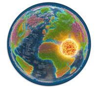 The Earth 1.000 Piezas, Puzzle, Adultos Aliviar Estrés, Planet Rompecabezas Redondo, Juegos Intelectuales, Juguetes Creativos, Regalos Niños (67.5x67.5cm)