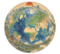 The Earth 1.000 Piezas, Puzzle, Adultos para Aliviar El Estrés, Planet Rompecabezas Circular, Juegos De Puzzle, Juguetes Creativos contra El Estrés, Regalos Familiares (67.5x67.5cm)
