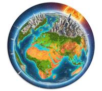 The Earth 1.000 Piezas, Puzzle, Adultos para Aliviar El Estrés, Planet Rompecabezas Circular, Juegos De Puzzle, Arte del, Juego (67.5x67.5cm)