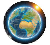 The Earth 1.000 Piezas, Puzzle, Adultos para Aliviar El Estrés, Planet Rompecabezas Circular, Juegos Intelectuales para, Juguetes Creativos contra El Estrés, Regalos Familiares (67.5x67.5cm)