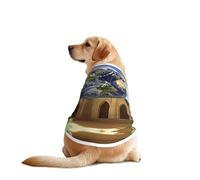 The Earth in The Mysterious Church - Camiseta para perro, chaleco transpirable y refrescante para perros grandes, protección solar, uso cómodo para Golden Retriever, Husky, Alaska, actividades al aire