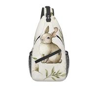 The Easter Bunny and Flowers Bandolera Bandolera Mochila de viaje para hombres Senderismo Daypack