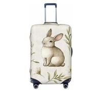 The Easter Bunny and Flowers - Funda elástica para equipaje de viaje, protector de maleta, funda de equipaje con impresión antiarañazos, Black, M