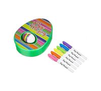 The Eggmazing Easter Egg Mini Decorator Kit Arts And Crafts Set - Includes Egg Decorating Spinner And 6 Markers [packaging May Vary]