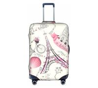 The Eiffel Tower and A - Funda protectora para equipaje de bicicleta, elástica, lavable, antiarañazos, ajuste de 18 a 32 pulgadas, White, L