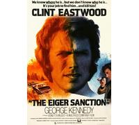 The Eiger Sanction Center And Right: Clint Eastwood On Poster Art 1975. Póster impreso (8 x 10)