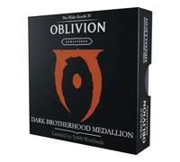 FaNaTtik The Elder Scrolls IV: Oblivion Dark Brotherhood Medallion - Edición limitada coleccionable (licencia oficial, 70 mm de diámetro, doble chapado en negro y dorado, numerado individualmente)