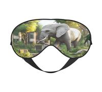 The Elephant in Utopia - Antifaz suave para dormir, ideal para mujeres y hombres y viajes, cómodo y ajustable, perfecto para uso en interiores y exteriores