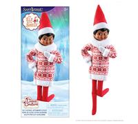 The Elf on the Shelf Claus Couture Collection - Vestido de suéter acogedor con cuello y puños de piel sintética, vestido de elfo explorador no incluido