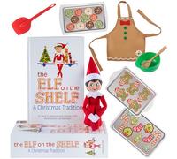 The Elf on the Shelf - Juego de regalo de niña elfo con Itty Bitty Baker - Paquete de 7 piezas de elfo culinario y libro de cuentos con temática de personajes de niña