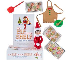 The Elf on the Shelf - Juego de regalo de niña elfo con Itty Bitty Baker - Paquete de 7 piezas de elfo culinario y libro de cuentos con temática de personajes de niña