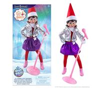 The Elf on The Shelf MagiFreez Pop Star - Juego de Elfo de pie con Chaqueta glamurosa, Falda Patinadora y Accesorios, Elfo Explorador no Incluido