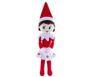 The Elf on the Shelf® Plushee Pals® Snuggler | Niña con Ojos Azules | Muñeca de Peluche de 34 cm Scout Elf | Peluche Suave para niños y Adultos
