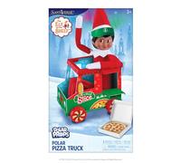 The Elf on the Shelf Polar Props - Camión de Pizza Polar - Accesorios y Accesorios para Divertidas escenas de Elfos de Pizza - Elfo Explorador no Incluido.
