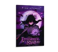The Eminence in Shadow - Póster de anime vintage para pared, lienzo, estético, póster de música y películas, decoración para sala de estar, dormitorio, 60 x 90 cm, estilo marco