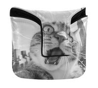 The Empire State Building Cat Selfie - Fundas para putter de golf con cierre magnético para la mayoría de marcas de piel sintética impermeable