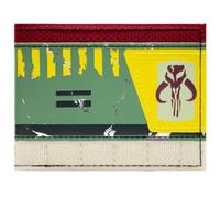 The Empire Strikes Back Star Espacio Wars Cazarrecompensas Fett Armadura Desgastada en Batalla Billetera/Cartera Bi-Fold ID & Tarjetero, Verde