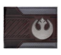 The Empire Strikes Back Star Wars Rebel Alliance Plateado Starbird Badge Marrón Cartera unisex