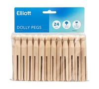 The Emporium Home - Set de 24 pinzas (madera, 11 cm)