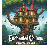 The Enchanted Cottage: Fantasy Coloring Book for Adults: 50 Beautiful Illustrations of Relaxing Fairy Homes, Witch Houses & Magical Worlds, Mushroom, Gnome Cottages & Fantasy Castles to Color.