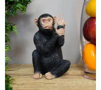 The Enchanted Garden Bringing Gardens To Life Figura de mono negro grosero para decoración del hogar, adornos y esculturas de animales