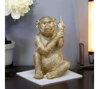 THE ENCHANTED GARDEN - Figura decorativa de mono dorado para decoración del hogar, adornos y esculturas de animales
