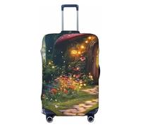 The Enchanted Garden, The Enchanted Forest - Funda elástica para equipaje de viaje, protector de maleta, funda de equipaje impresa antiarañazos, Black, S