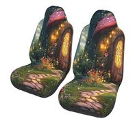 The Enchanted Garden, The Enchanted Forest - Fundas de asiento delantero solo para mujeres y hombres, fundas de asiento con bolsillo organizador para SUV, camión, sedán, automóviles