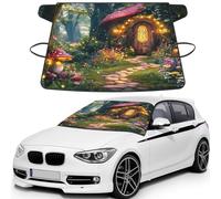 The Enchanted Garden, The Enchanted Forest Print - Cubierta para parabrisas de coche para hielo y nieve, ajuste universal para la mayoría de los coches, protector de hielo multifuncional que mantiene