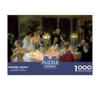 The End of Dinner Puzzle De Madera Impermeable DIY Puzzles De 1000 Piezas para Adultos Divertido Rompecabezas Juegos Desafiantes