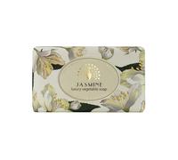 The English Soap Company Barra de jabón envuelta vintage, barra de jabón de manteca de karité de jazmín, barra de jabón hidratante para cara y cuerpo, aroma a jazmín, 190 g
