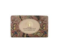 The English Soap Company Barra de jabón envuelta vintage, barra de jabón de manteca de karité de sándalo, barra de jabón hidratante para cara y cuerpo, aroma a sándalo, 190 g