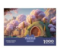 The Entrance to An Ancient House 1000 Pzas Papel Premium Rompecabezas Whimsical Cloud Village Alivio Estrés Jigsaw Decoración Amigos 70x50cm/1000pcs