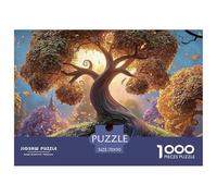 The Entwined Branches of An Ancient Oak Tree 1000 Piezas Papel Ecológico Rompecabezas Fantasy World Tree Imágenes Vibrantes Juego Creativo Puzzle Juego De Desafío Difícil 70x50cm/1000pcs