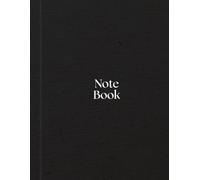 The Essential Black NoteBook: 8.5" x 11" 100 pages lined jornal for all your writing needs