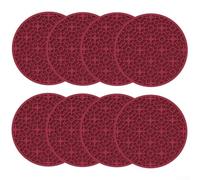The Essential Companion Esta colección de ocho piezas de alfombrillas de silicona de diseño elegante ofrece fiabilidad y versatilidad para el uso diario (rojo)