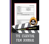 The Essential Film Journal: Track 220 Movies in a Compact Diary | 120 Pages with 2 Reviews per Page for Film Fans & as a Gift | Log Director, Actors & Your Personal Review | 6 x 9 Inches