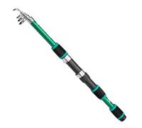 The Essential Travel Companion Short Portable 1 8M Fibra de vidrio Caña de pescar (amarillo)
