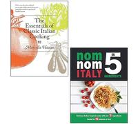 The Essentials of Classic Italian Cooking, Nom Nom Italy In 5 Ingredients 2 Books Collection Set
