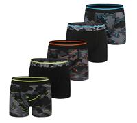 The Essentials Wardrobe Boxers para niños Pack de 5 Tipo Trunks Ropa Interior con diseño Camuflaje y Gaming en Colores Tallas 6 a 13 años
