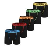 The Essentials Wardrobe Boxers para niños Paquete de 5 Tipo Trunks Ropa Interior en Negro y Gris con diseño de Colores Tallas 4 a 13 años