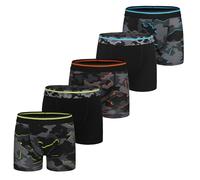 The Essentials Wardrobe Calzoncillos tipo bóxer para niños, paquete de 5, con diseño camuflaje para juegos, de color, talla 2-13, Camuflaje, 10-11 años