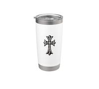 The Ever Pave Celtic Silver Cross Vaso térmico de acero inoxidable de doble pared
