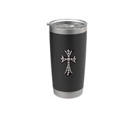 The Ever Pave Celtic Silver Cross Vaso térmico de acero inoxidable de doble pared
