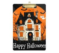 The Evil Yellow Pumpkin Castle on Halloween - Tablero de clip de papel A4 para colgar, tablero duro para tareas, pediátrico, tamaño 9 x 12 pulgadas