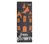 The Evil Yellow Pumpkin on Halloween - Esterilla de yoga natural para gimnasio en casa, antideslizante, toalla mate de yoga con bolsas, tapete para ejercicio, 180 x 66 cm