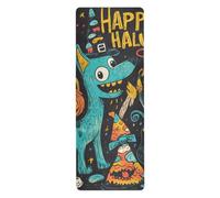 The Evil Yellow Pumpkin on Halloween - Esterillas de yoga de viaje para ejercicio, antideslizantes, toalla para esterilla de yoga con bolsa, tapete para ejercicio, 71 x 26 pulgadas