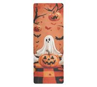 The Evil Yellow Pumpkin on Halloween - Tapete de yoga para mujer, estampado, antideslizante, tapete de toalla de yoga caliente y tapete para bolsa de ejercicio, 71 x 26 pulgadas